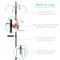Best Choice Products 89in 6-Hook Bird Feeding Station, Steel Multi-Feeder Stand w/ 4 Feeders, Tray, Bird Bath